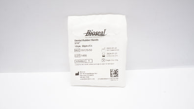 Bioseal 19125/50 Dental Rubber Bands 3/16In  15/pk 50pks/Cs (x)